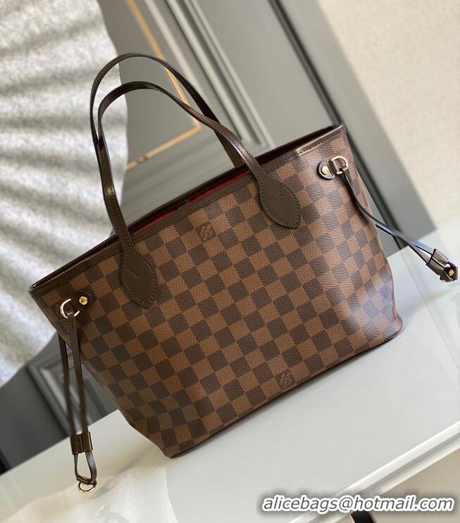 Top Quality Louis Vuitton Damier Ebene Canvas Neverfull Small N41359