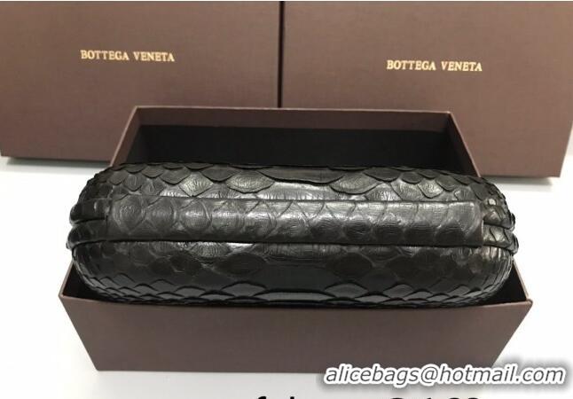 Best Quality Bottega Veneta Knot Clutch in Pythonskin Calfskin BV2101 Dark Grey 2021