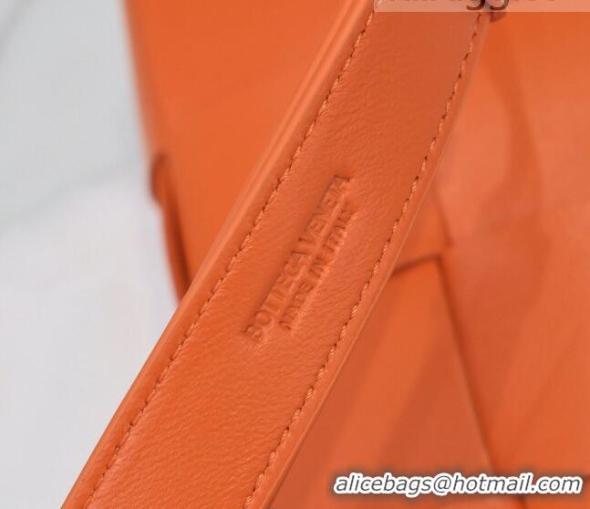 Good Product Bottega Veneta The Belt Cassette Bag in Maxi-Woven Lambskin BV2114 Orange 2021