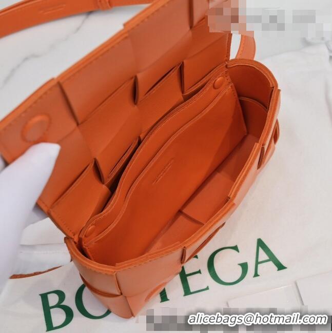 Good Product Bottega Veneta The Belt Cassette Bag in Maxi-Woven Lambskin BV2114 Orange 2021