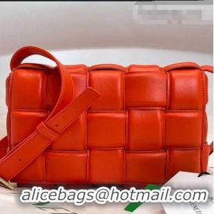 Discount Bottega Veneta Padded Cassette Medium Crossbody Messenger Bag BV2127 Bright Red/Silver 2021