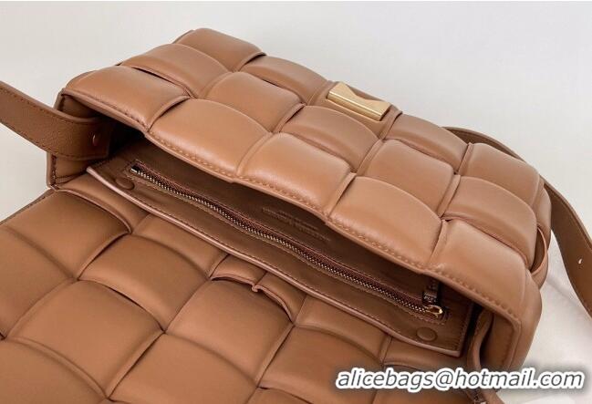 Super Quality Bottega Veneta Padded Cassette Medium Crossbody Messenger Bag BV2127 Brown 2021