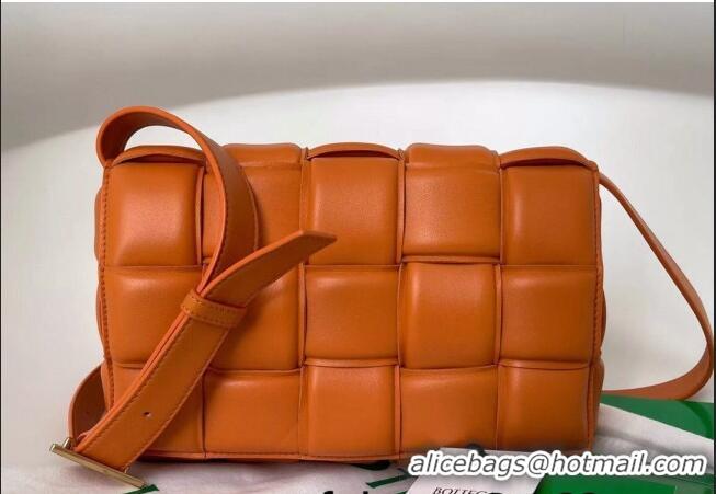 Good Product Bottega Veneta Padded Cassette Medium Crossbody Messenger Bag BV2127 Orange 2021