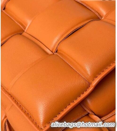 Good Product Bottega Veneta Padded Cassette Medium Crossbody Messenger Bag BV2127 Orange 2021