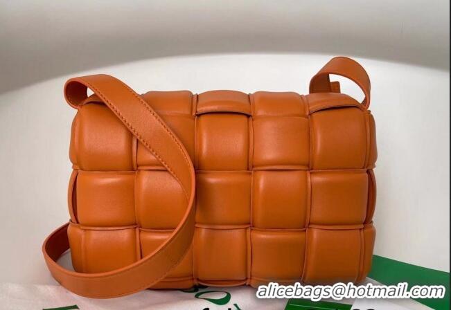 Good Product Bottega Veneta Padded Cassette Medium Crossbody Messenger Bag BV2127 Orange 2021