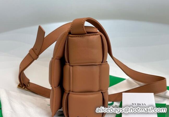 Cheapest Bottega Veneta Padded Cassette Medium Crossbody Messenger Bag BV2127 Caramel Brown 2021