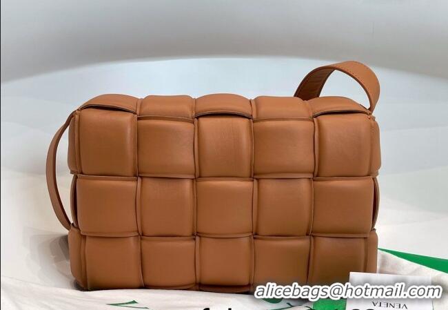 Cheapest Bottega Veneta Padded Cassette Medium Crossbody Messenger Bag BV2127 Caramel Brown 2021