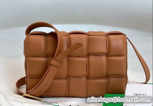 Cheapest Bottega Veneta Padded Cassette Medium Crossbody Messenger Bag BV2127 Caramel Brown 2021