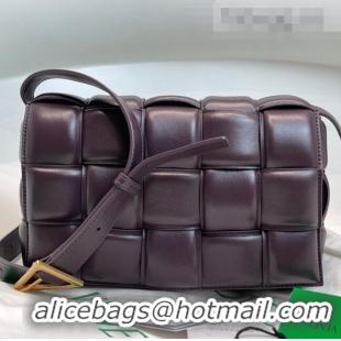 Good Product Bottega Veneta Padded Cassette Medium Crossbody Messenger Bag BV2127 Grape Purple 2021