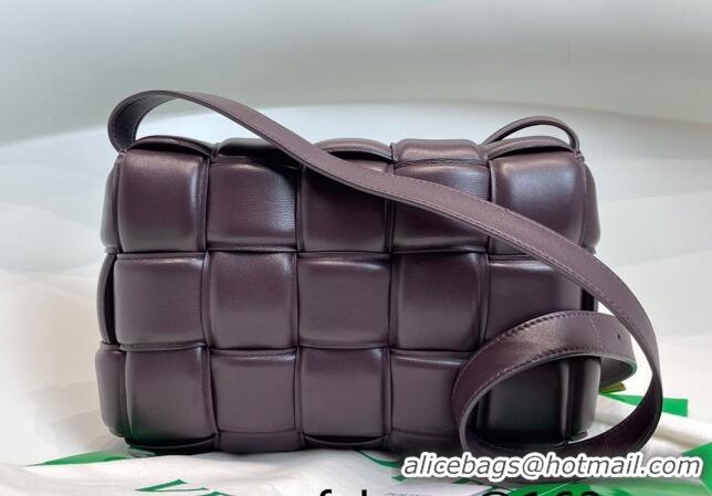 Good Product Bottega Veneta Padded Cassette Medium Crossbody Messenger Bag BV2127 Grape Purple 2021