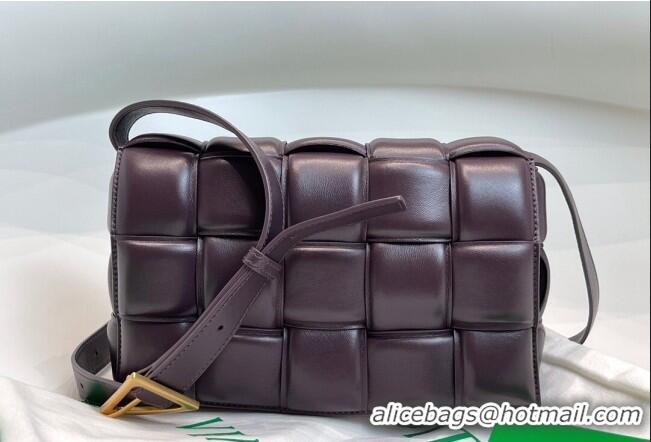 Good Product Bottega Veneta Padded Cassette Medium Crossbody Messenger Bag BV2127 Grape Purple 2021