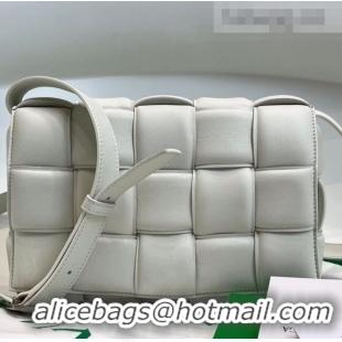 Cheapest Bottega Veneta Padded Cassette Medium Crossbody Messenger Bag BV2127 White 2021