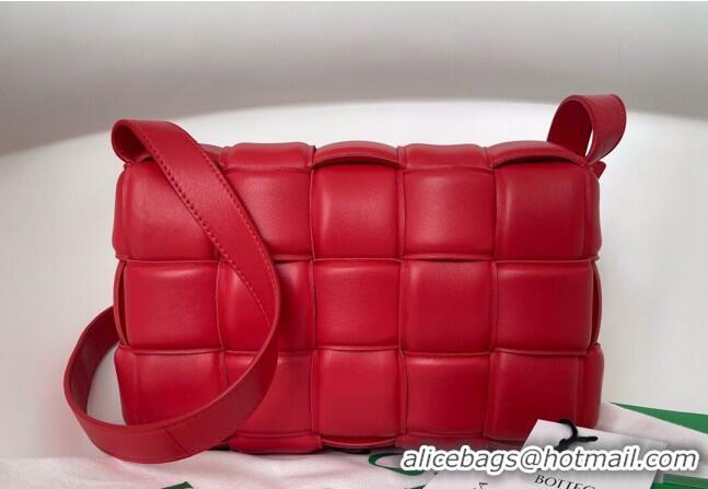 Best Price Bottega Veneta Padded Cassette Medium Crossbody Messenger Bag BV2127 Red 2021