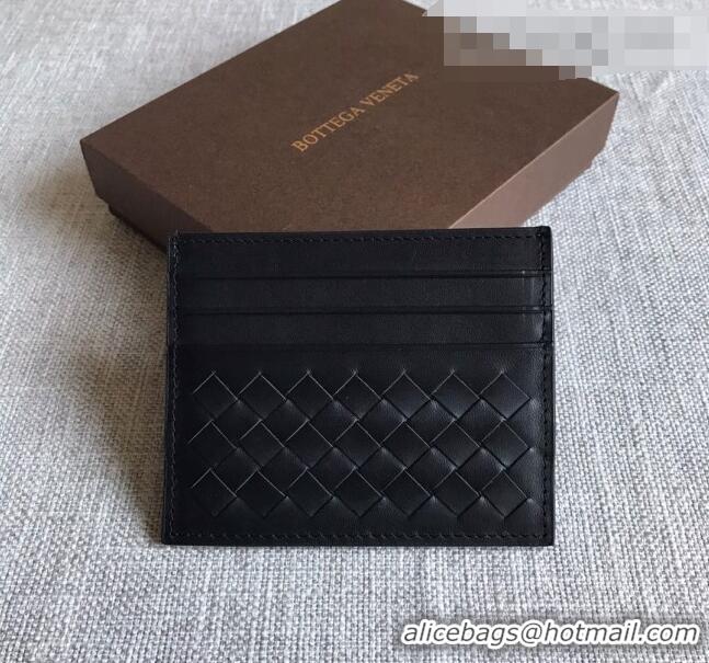 Reasonable Price Bottega Veneta Woven Credit Card Case/Holder BV2151 Black 2021