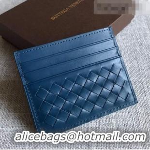 Top Grade Bottega Veneta Woven Credit Card Case/Holder BV2151 Blue 2021