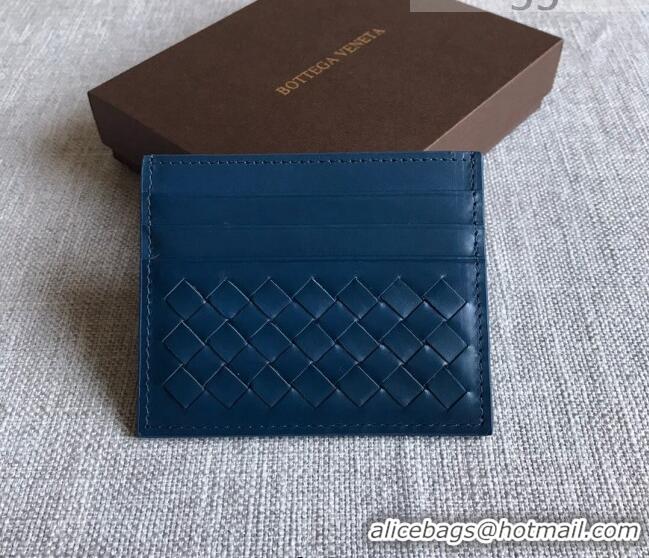 Top Grade Bottega Veneta Woven Credit Card Case/Holder BV2151 Blue 2021