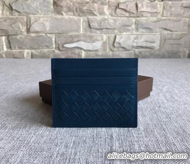 Top Grade Bottega Veneta Woven Credit Card Case/Holder BV2151 Blue 2021