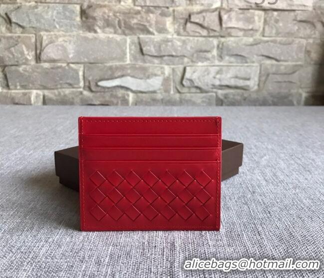 Grade Design Bottega Veneta Woven Credit Card Case/Holder BV2151 Red 2021