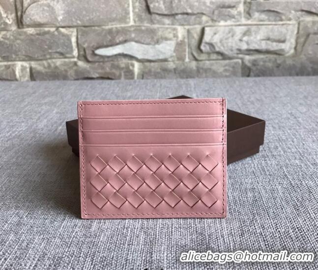 Luxury Cheap Bottega Veneta Woven Credit Card Case/Holder BV2151 Pink 2021