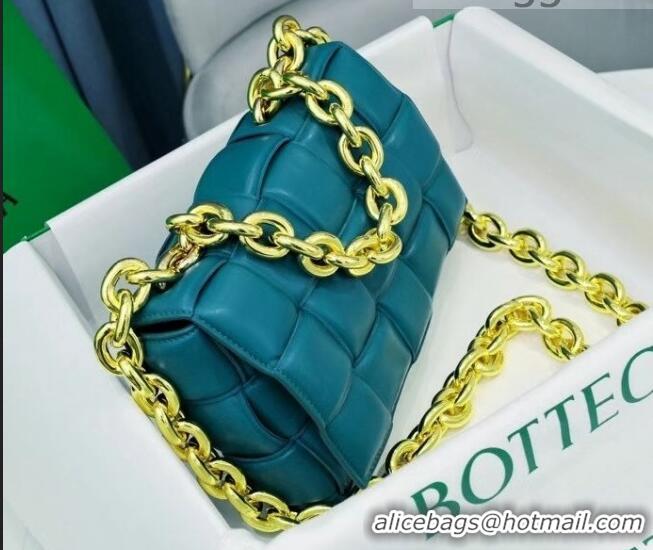 New Design Bottega Veneta The Chain Cassette Cross-body Bag BV2160 Teal Green 2021