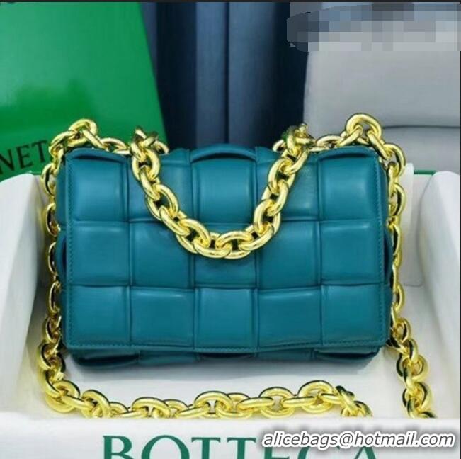 New Design Bottega Veneta The Chain Cassette Cross-body Bag BV2160 Teal Green 2021