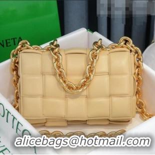 Best Quality Bottega Veneta The Chain Cassette Cross-body Bag BV2160 Apricot 2021