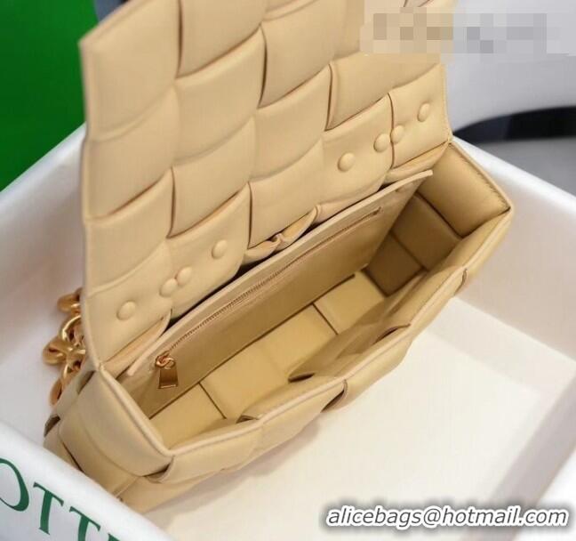 Best Quality Bottega Veneta The Chain Cassette Cross-body Bag BV2160 Apricot 2021