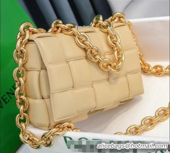 Best Quality Bottega Veneta The Chain Cassette Cross-body Bag BV2160 Apricot 2021