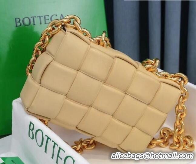 Best Quality Bottega Veneta The Chain Cassette Cross-body Bag BV2160 Apricot 2021