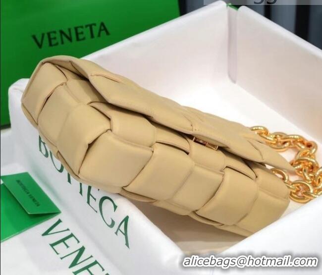 Best Quality Bottega Veneta The Chain Cassette Cross-body Bag BV2160 Apricot 2021