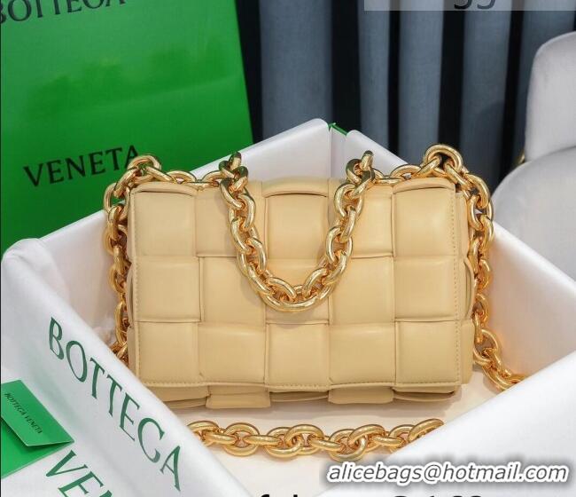 Best Quality Bottega Veneta The Chain Cassette Cross-body Bag BV2160 Apricot 2021