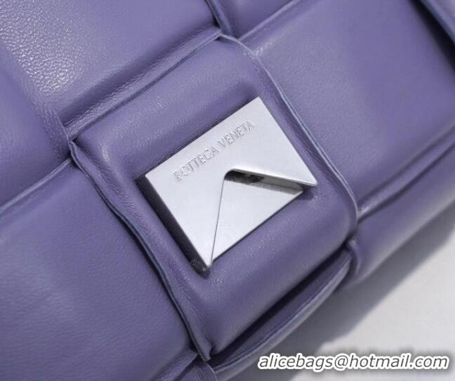 Famous Brand Bottega Veneta The Chain Cassette Cross-body Bag BV2160 Lavender Purple 2021