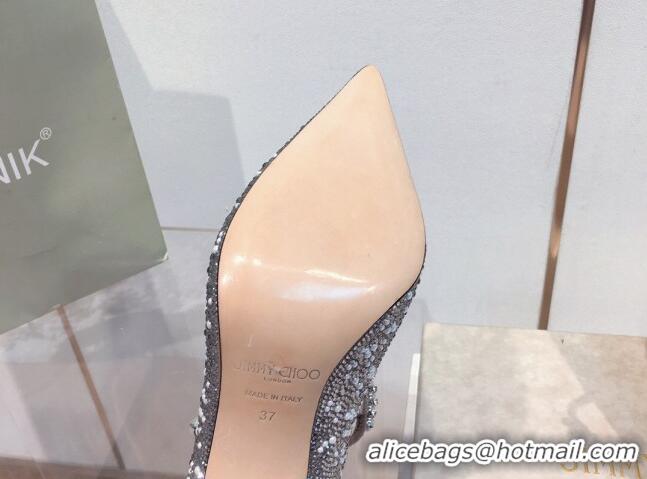 Unique Style Jimmy Choo Crystal Pearl Heel 65mm Mary Jane Pumps 091112