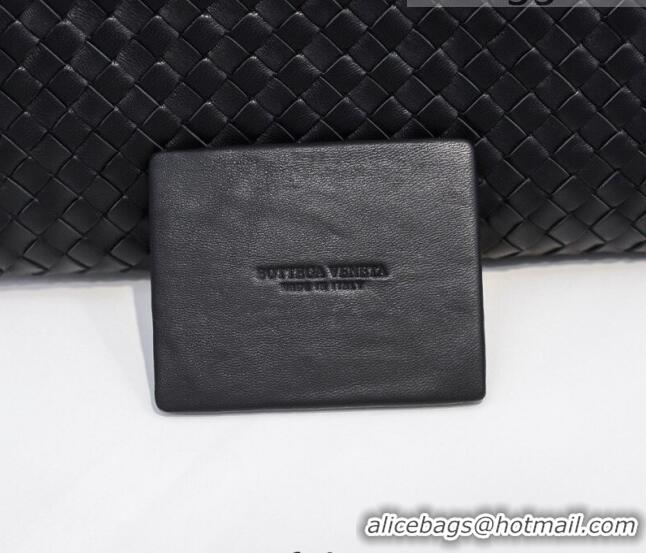 Super Quality Bottega Veneta Woven Lambskin Medium Pouch BV2174 Black 2021