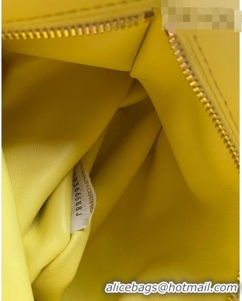 Promotional Bottega Veneta Calfskin Mini Twist Knot Clutch Bag BV2179 Yellow 2021