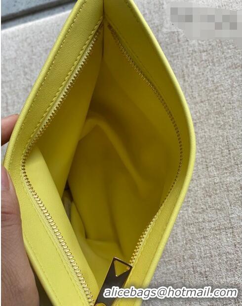 Promotional Bottega Veneta Calfskin Mini Twist Knot Clutch Bag BV2179 Yellow 2021