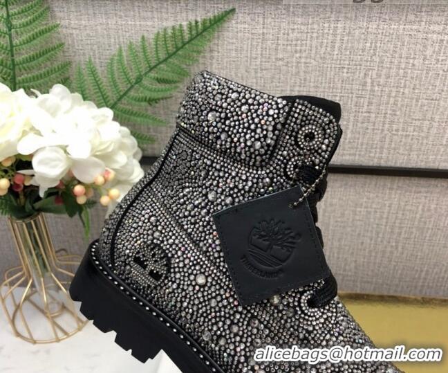 Stylish Jimmy Choo JC X TIMBERLAND/F Boots with Crystal 092472 Black