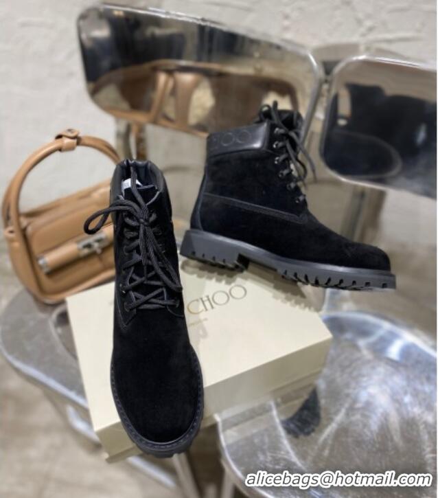 Discount Jimmy Choo x Timberland Suede Wool Short Boots 111122 Black