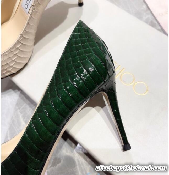 Hot Style Jimmy Choo Snakeskin Pumps Green 6.5cm 010627