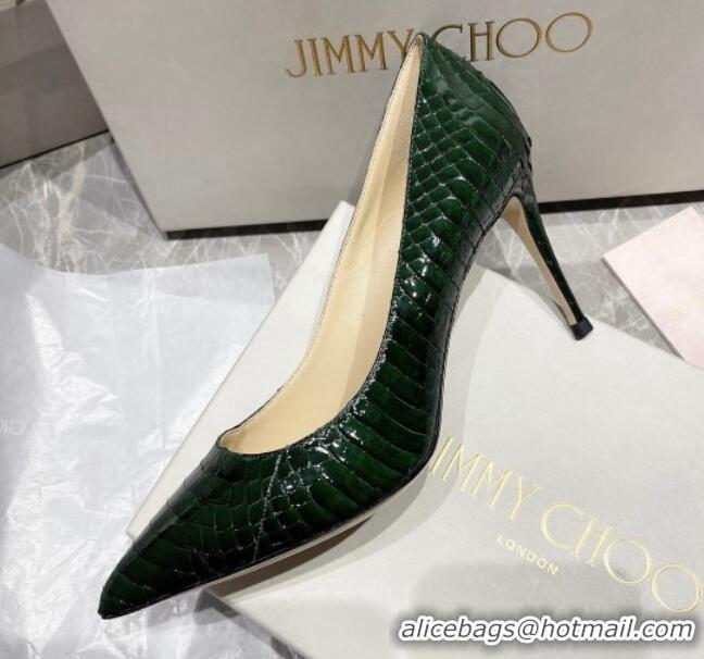 Hot Style Jimmy Choo Snakeskin Pumps Green 6.5cm 010627