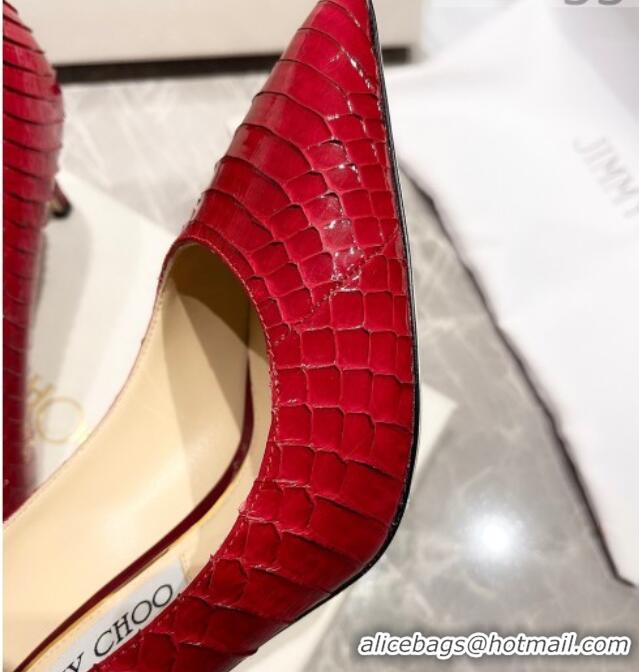 Top Design Jimmy Choo Snakeskin Pumps 6.5cm 010627 Red