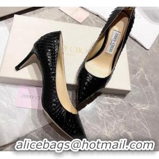 Best Price Jimmy Choo Snakeskin Pumps 6.5cm 010627 Black