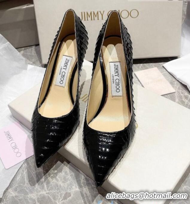 Best Price Jimmy Choo Snakeskin Pumps 6.5cm 010627 Black