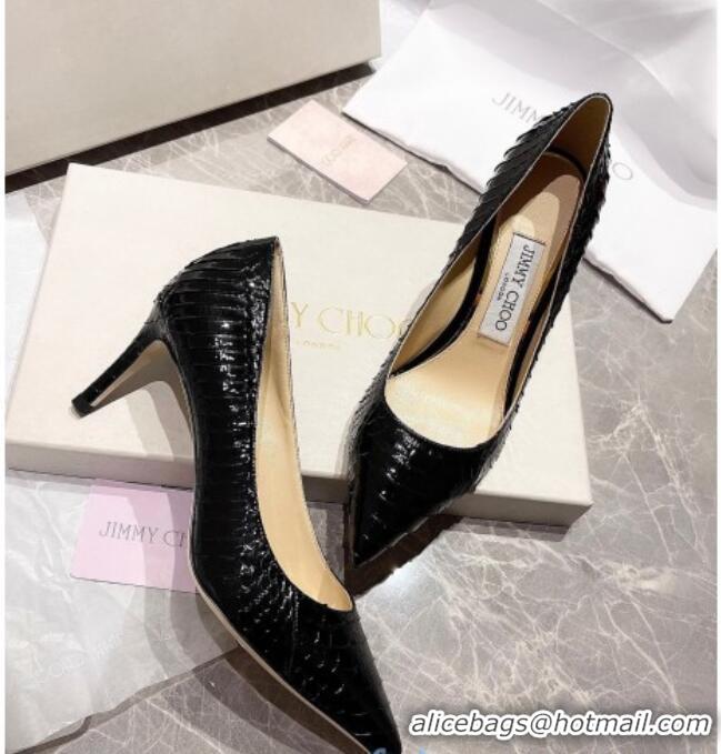 Best Price Jimmy Choo Snakeskin Pumps 6.5cm 010627 Black