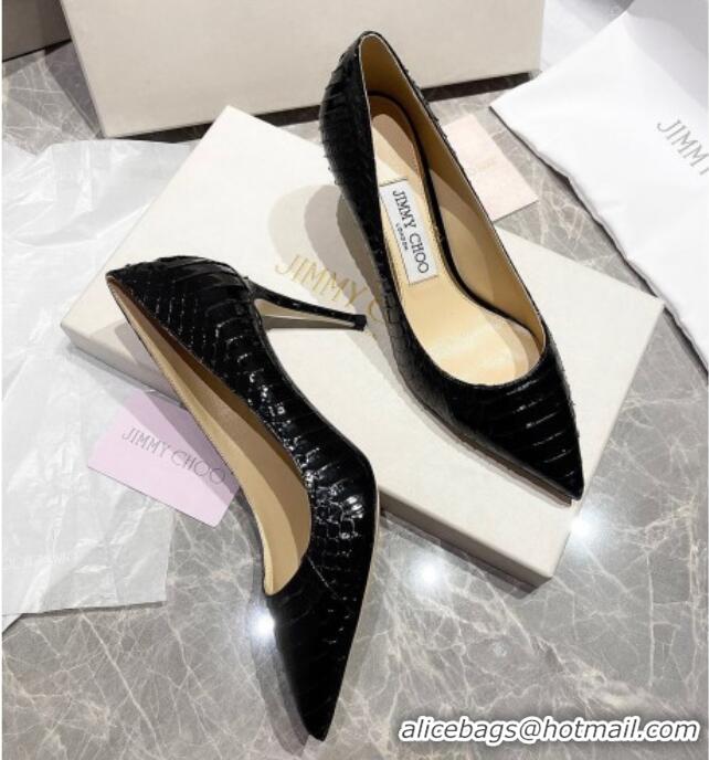 Best Price Jimmy Choo Snakeskin Pumps 6.5cm 010627 Black