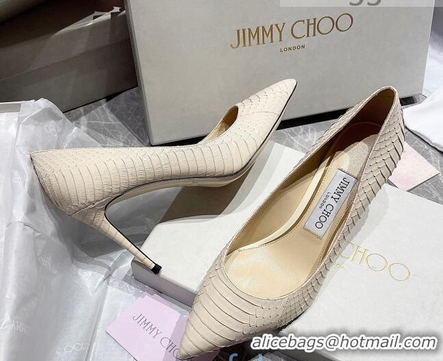 Most Popular Jimmy Choo Snakeskin Pumps 6.5cm 010627 White