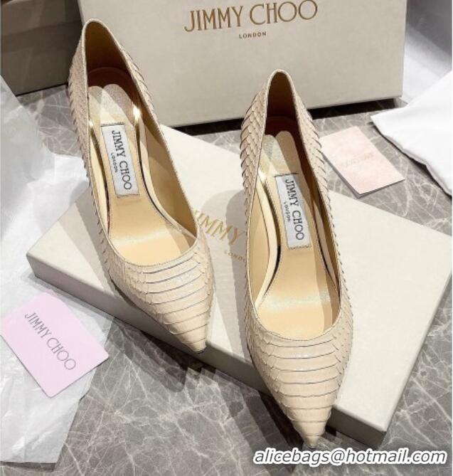 Most Popular Jimmy Choo Snakeskin Pumps 6.5cm 010627 White