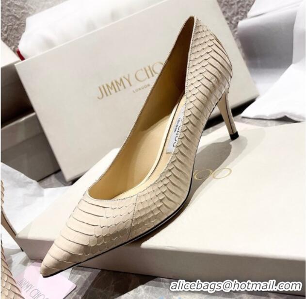 Most Popular Jimmy Choo Snakeskin Pumps 6.5cm 010627 White