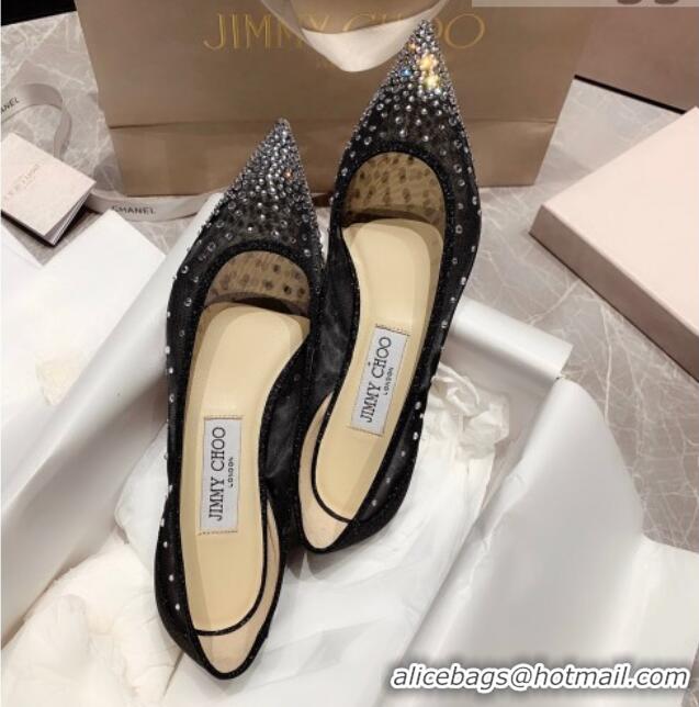 Unique Style Jimmy Choo Crystal Mesh Pumps 6.5cm 0107100 Black/Silver 2021