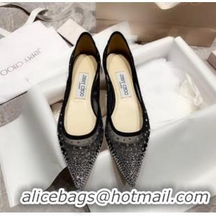 Purchase Jimmy Choo Crystal Mesh Ballerinas 0107101 Black/Silver 2021